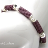 Armband aus Delica-Glasperlen in Mauve in Peyotestitch-Technik