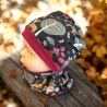 Mütze und Loop Set Kinder Waldtiere Herbst Mütze Jersey Halssocke