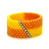 Miyuki-Delica-Glasperlen-Bandring in Gelb, Orange und Silber