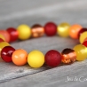 Polaris-Kugel-Armband (elastisch) in Rot, Gelb und Orange