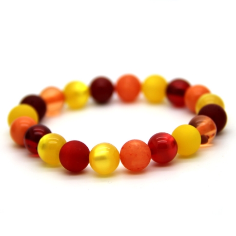 Polaris-Kugel-Armband (elastisch) in Rot, Gelb und Orange