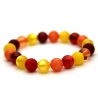 Polaris-Kugel-Armband (elastisch) in Rot, Gelb und Orange
