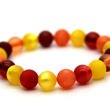 Polaris-Kugel-Armband (elastisch) in Rot, Gelb und Orange