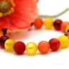Polaris-Kugel-Armband (elastisch) in Rot, Gelb und Orange