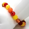 Polaris-Kugel-Armband (elastisch) in Rot, Gelb und Orange