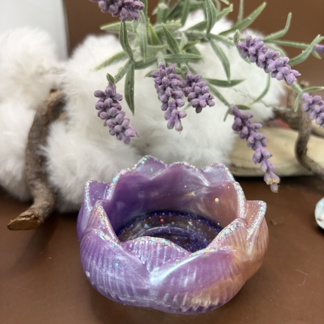 Handmade Teelichthalter Lotus Blüte  3 zur Auswahl Neu 