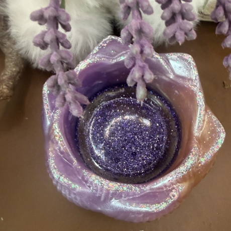 Handmade Teelichthalter Lotus Blüte  3 zur Auswahl Neu 