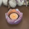 Handmade Teelichthalter Lotus Blüte  3 zur Auswahl Neu 