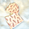 Mütze und Loop Set Mädchen Rehkitz rosa Mütze Jersey Halssocke