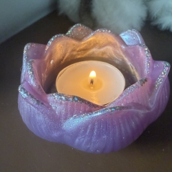 Handmade Teelichthalter Lotus Blüte  3 zur Auswahl Neu 