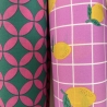 beschichtete Baumwolle Zitrone pink Karo Poppy Fabrics