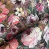 Canvas Blumen digital mauve flieder lila Taschenstoff 100% BW 