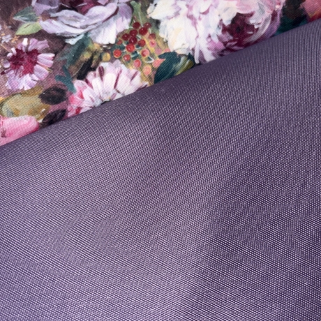 Canvas Blumen digital mauve flieder lila Taschenstoff 100% BW 