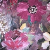 Canvas Blumen digital mauve flieder lila Taschenstoff 100% BW 