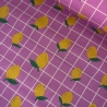 beschichtete Baumwolle Zitrone pink Karo Poppy Fabrics