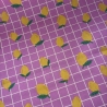 beschichtete Baumwolle Zitrone pink Karo Poppy Fabrics