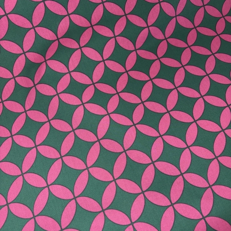 beschichtete Baumwolle Abstrakt pink grün Poppy 