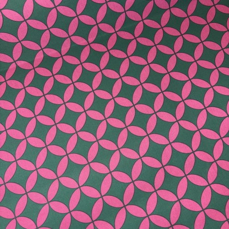 beschichtete Baumwolle Abstrakt pink grün Poppy 