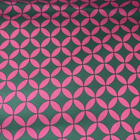 beschichtete Baumwolle Abstrakt pink grün Poppy 