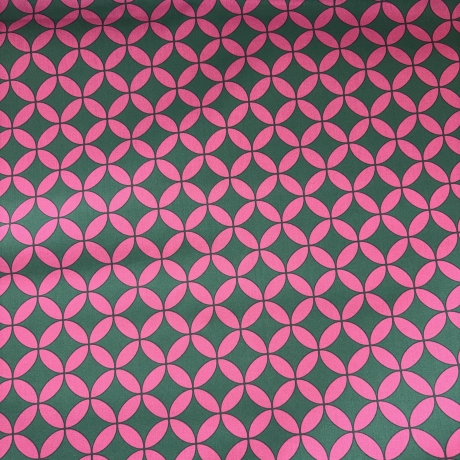 beschichtete Baumwolle Abstrakt pink grün Poppy 