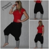 schwarze Knickerbocker Pumphose Stulpen Harmeshose Goa