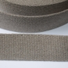 Gurtband Baumwolle recycelt 40 mm leinengrau beige grau