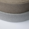 Gurtband Baumwolle recycelt 40 mm hellgrau grau