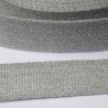 Gurtband Baumwolle recycelt 40 mm hellgrau grau