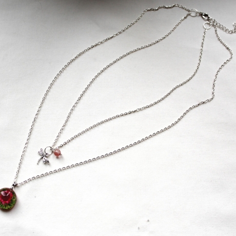 Blüte der Libelle • mehrreihige Halskette | Kette silber