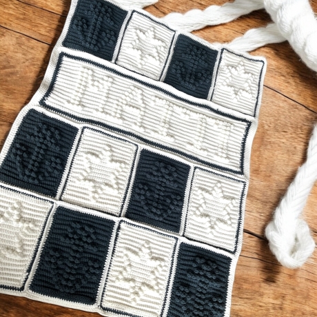Babydecke personalisiert gehäkelte Krabbeldecke Kuscheldecke