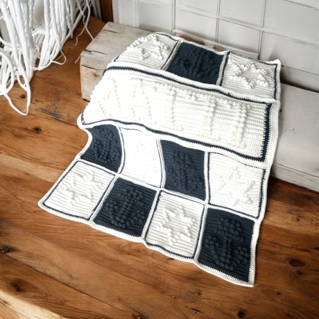 Babydecke personalisiert gehäkelte Krabbeldecke Kuscheldecke