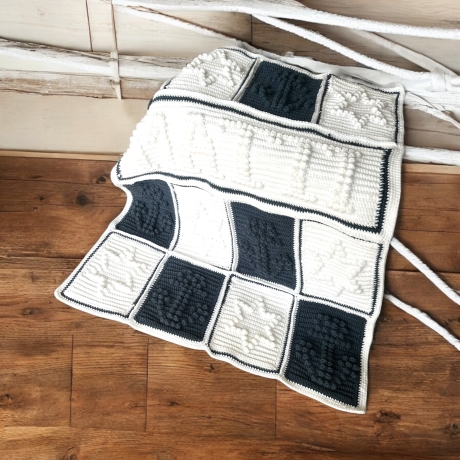 Babydecke personalisiert gehäkelte Krabbeldecke Kuscheldecke