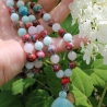 farbenfrohe Malakette Glocke Jade Jaspis  joyful mala 108 Perlen