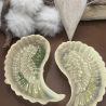 Handgefertigte Epoxidharz-Schälchen Engelsflügel Form – 2er-Set