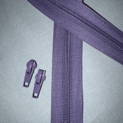 Reißverschluss 5mm & Zipper - violett lila Schieber 