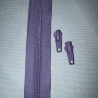 Reißverschluss 5mm & Zipper - violett lila & Schieber 