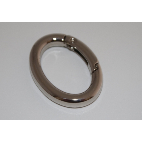 Karabiner silber ovale Form Ellipse Oval-Ring klein