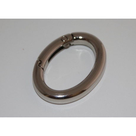 Karabiner silber ovale Form Ellipse Oval-Ring klein