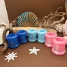 Handmade Kerzenhalter aus Epoxidharz Maritimes Design