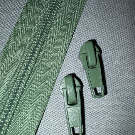 Reißverschluss 5mm & Zipper - grün  