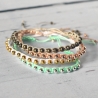 Makrameearmband mit Perlen • Farbwahl | Armschmuck | Geschenk