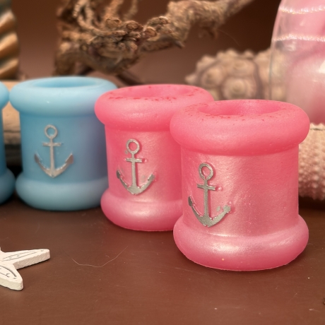 Handmade Kerzenhalter aus Epoxidharz Maritimes Design