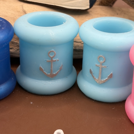 Handmade Kerzenhalter aus Epoxidharz Maritimes Design