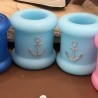 Handmade Kerzenhalter aus Epoxidharz Maritimes Design