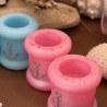 Handmade Kerzenhalter aus Epoxidharz Maritimes Design