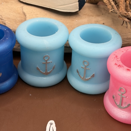 Handmade Kerzenhalter aus Epoxidharz Maritimes Design