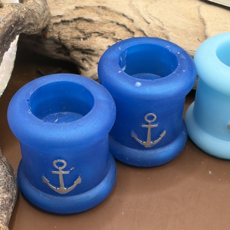 Handmade Kerzenhalter aus Epoxidharz Maritimes Design