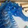 Handgefertigtes Seepferdchen aus Epoxidharz – Blau mit Glitzer 