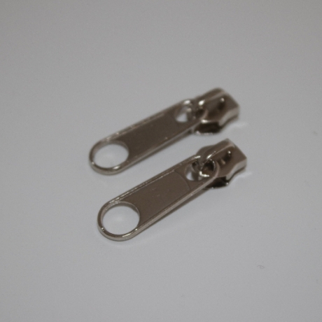 10x Zipper silber Schieber - 5mm Endlos-Reißverschluss