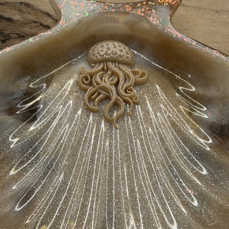 Handmade Seifenschale „Ocean Shell“ aus Epoxidharz